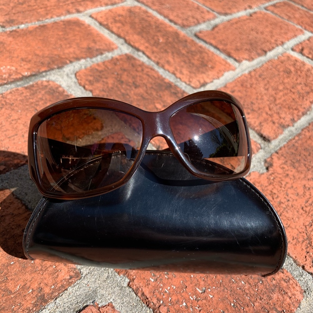 Ferragamo 2069 sunglasses w/ blue sides